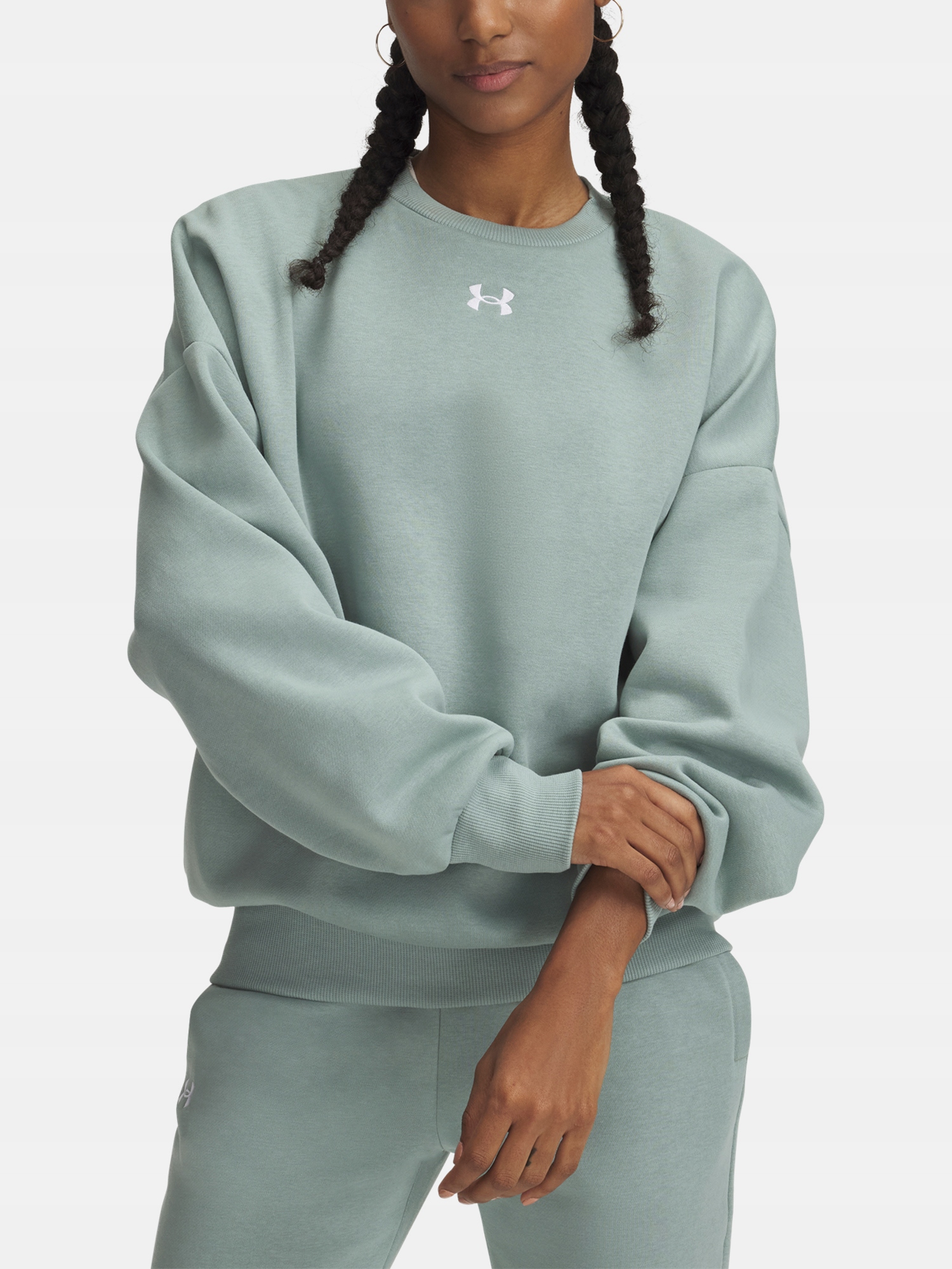 Bluza Damska Under Armour Dresowa Bez Kaptura Oversize Rival Fleece Xs
