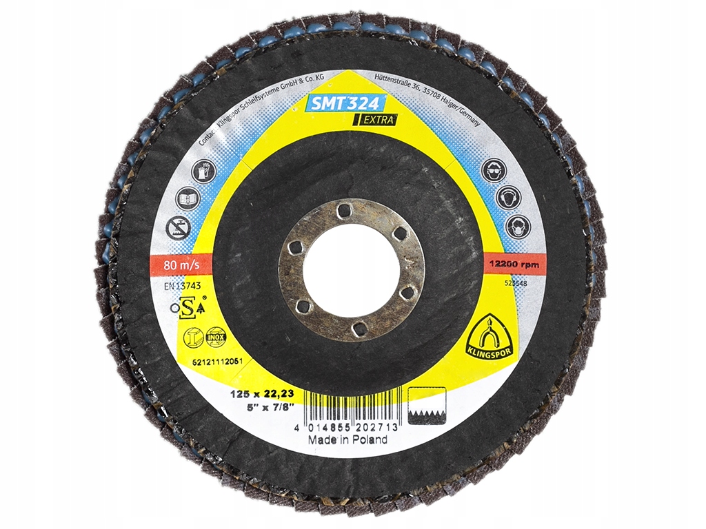 

Tarcza listkowa do szlifowania 125 mm gr. 60