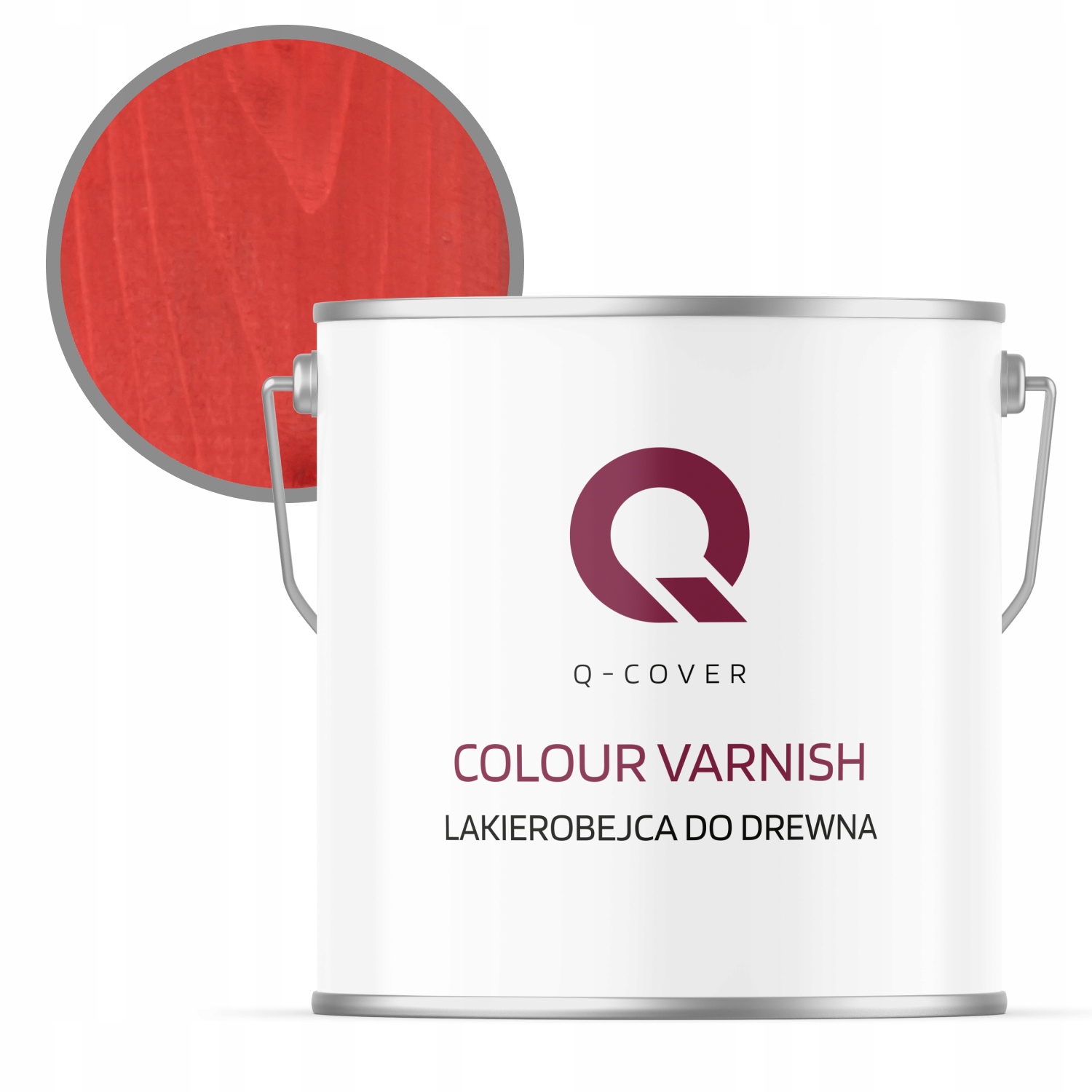 Rýchloschnúca lakovačka na drevo s ochranným náterom 5 l, farba červená, polomatná, Uv