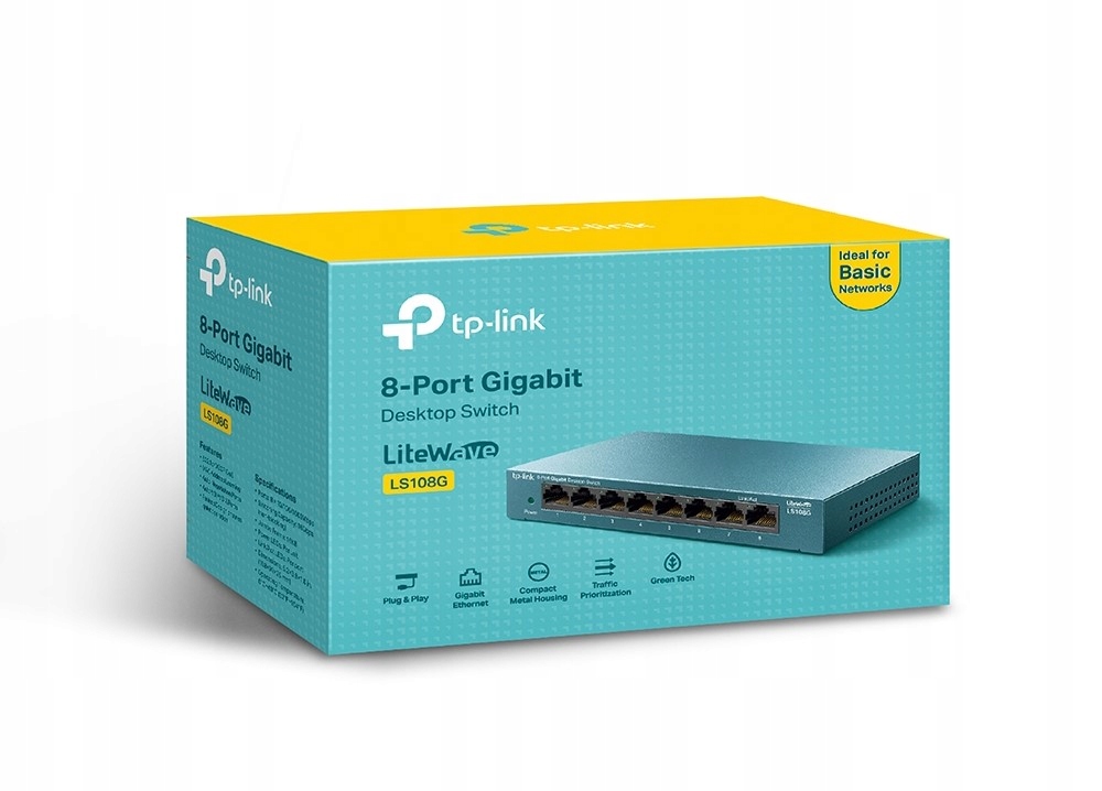 

Switch Tp-link LS108G Energooszczędny 8x1Gb