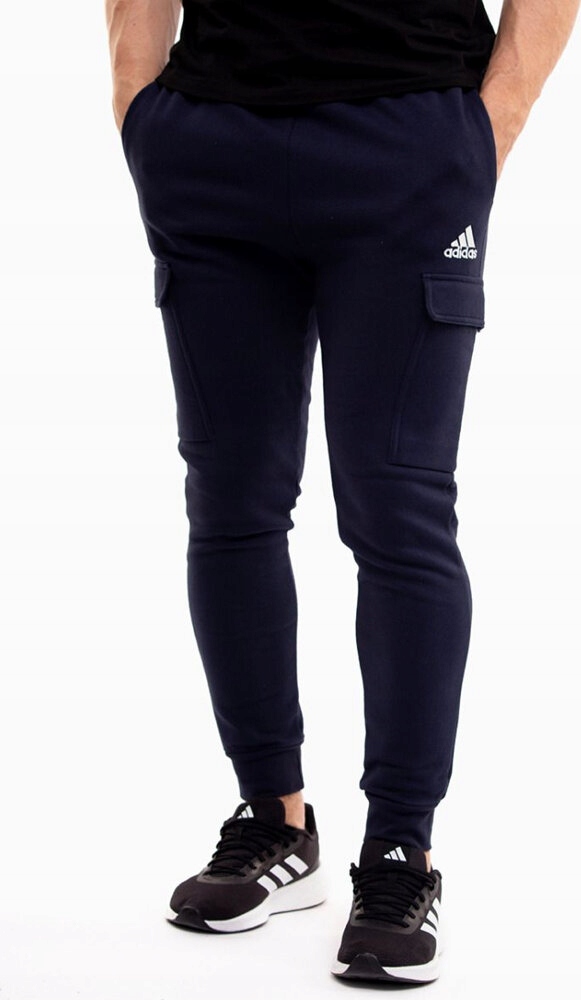 Pánské Kalhoty Adidas Essentials Fleece Regular Tapered Cargo Granato vel. M