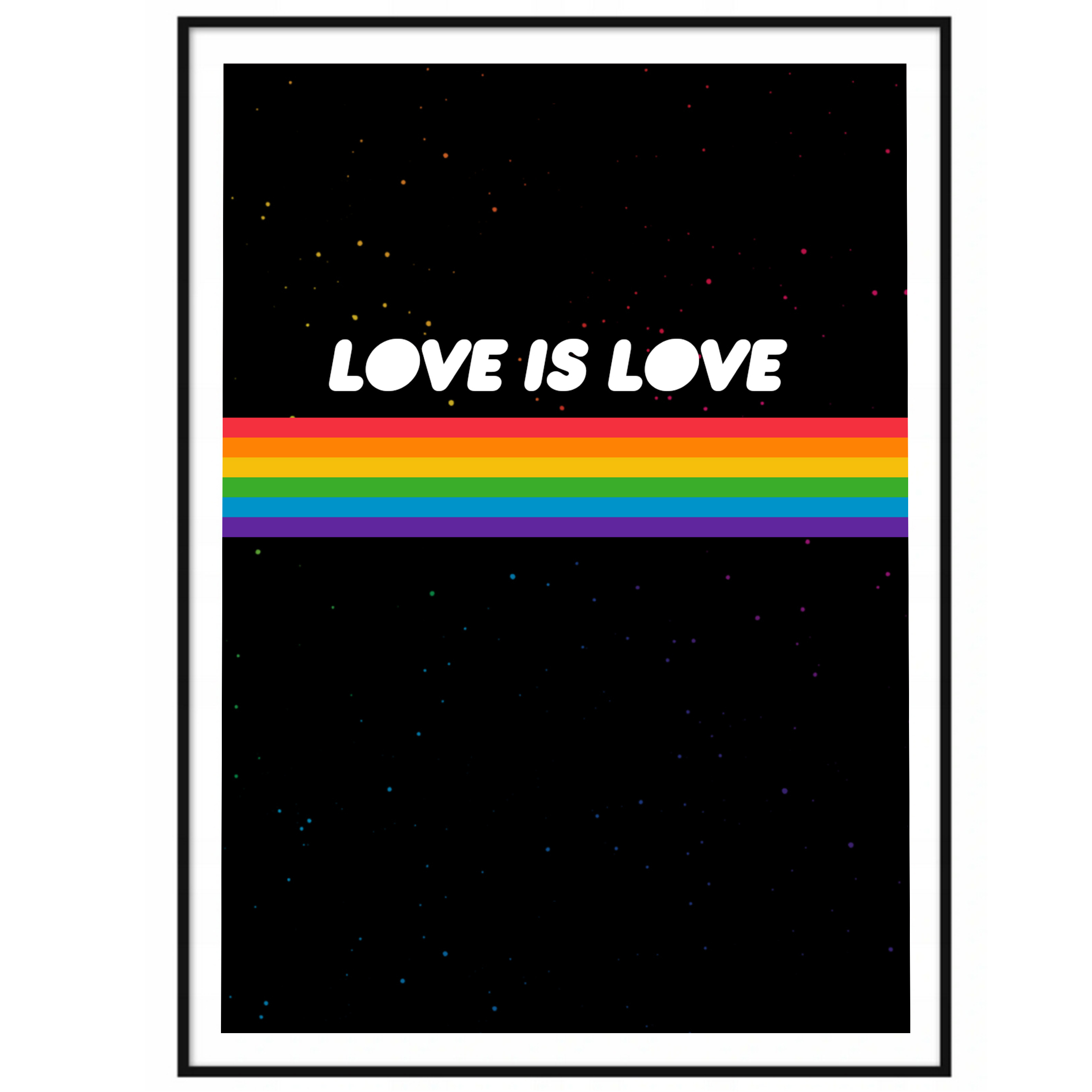 Love is Love A2 Plakat Lgbt Tęcza