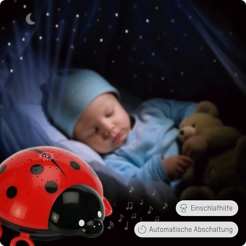 ANSMANN Projektor Nocny LED Biedronka Lampka Dziecięca Czerwona — miniatura 4