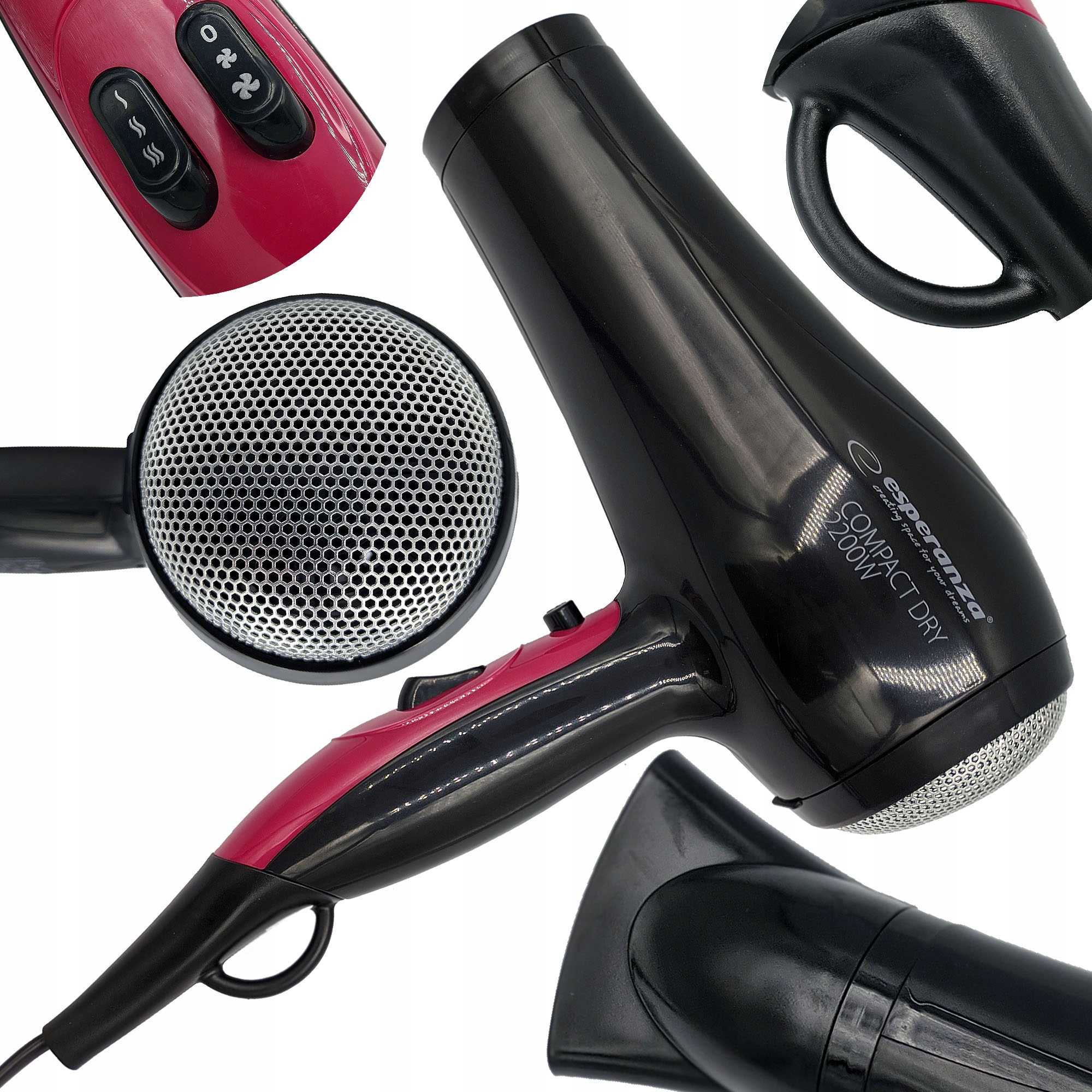 

Suszarka Do Włosów Zimny Nawiew 2200W Koncentraotr