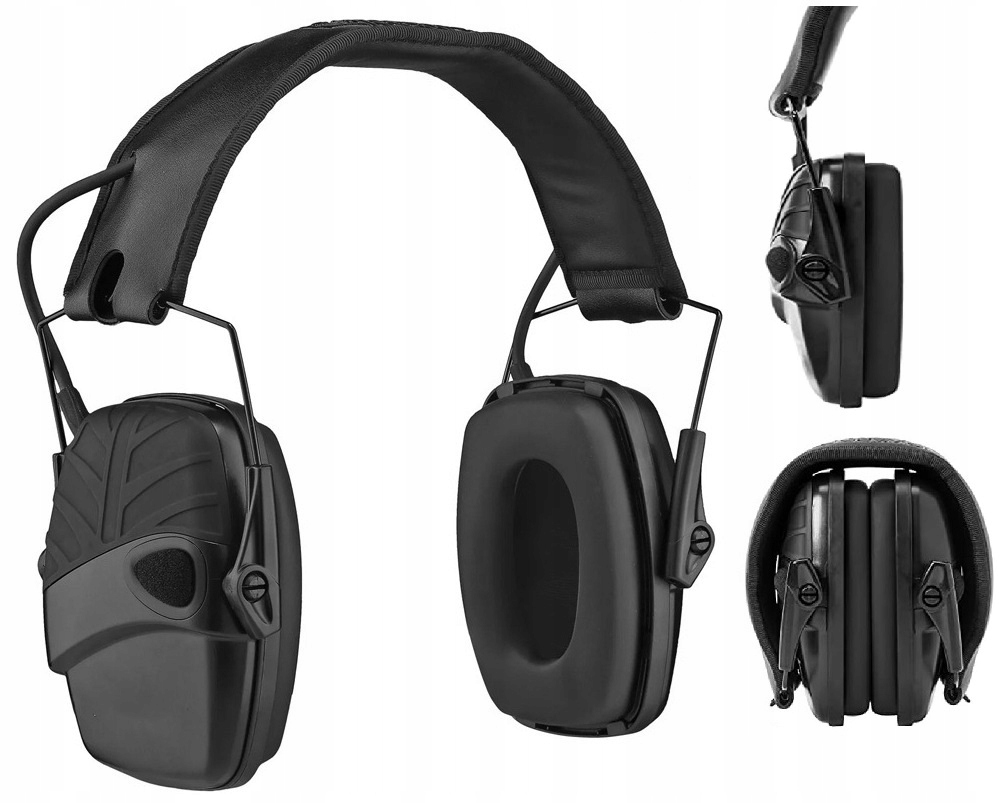Słuchawki Strzeleckie Aktywne Ochronne Nauszniki Taktyczne Redukcja Szumów