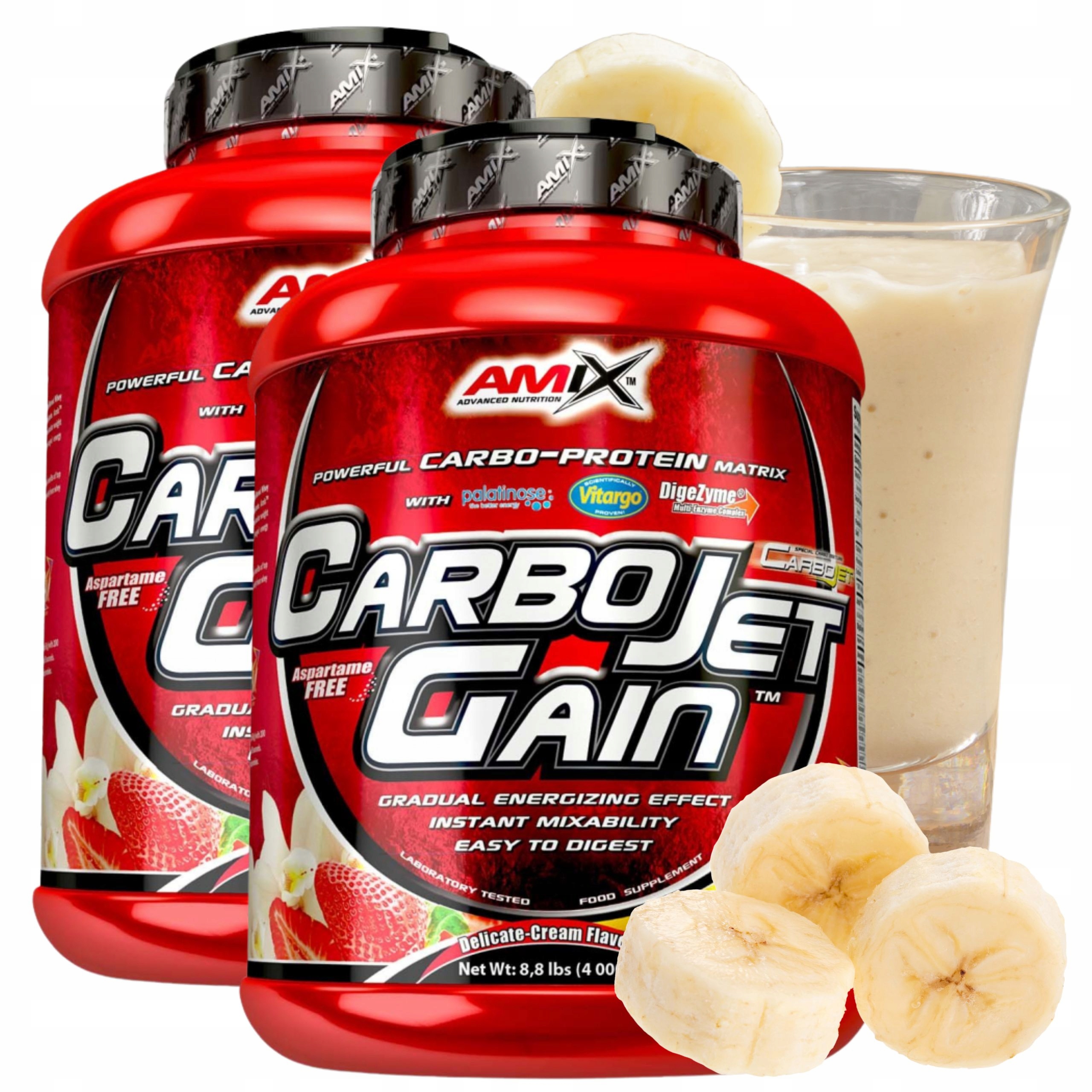 Doplněk Stravy na svalovou hmotu Mass Gainer 8 kg Vitargo Komplexní sacharidy 8000 g