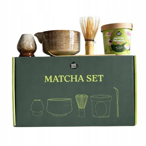 Matcha set startowy zestaw akcesoriów do matchy z matchą premium 40 g