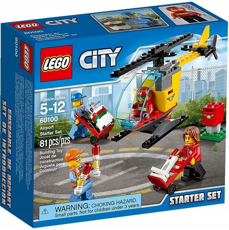 Lego 60100 City Letiště startovací sada Stavebnice Helikoptéra Létání Nové