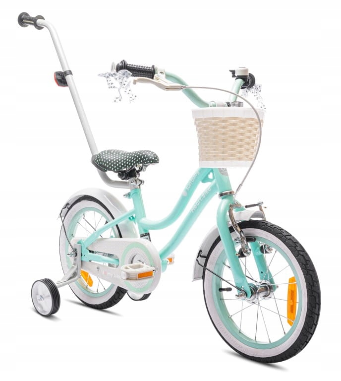 

Rowerek dla dziewczynki 14 cali Heart Bike miętowy
