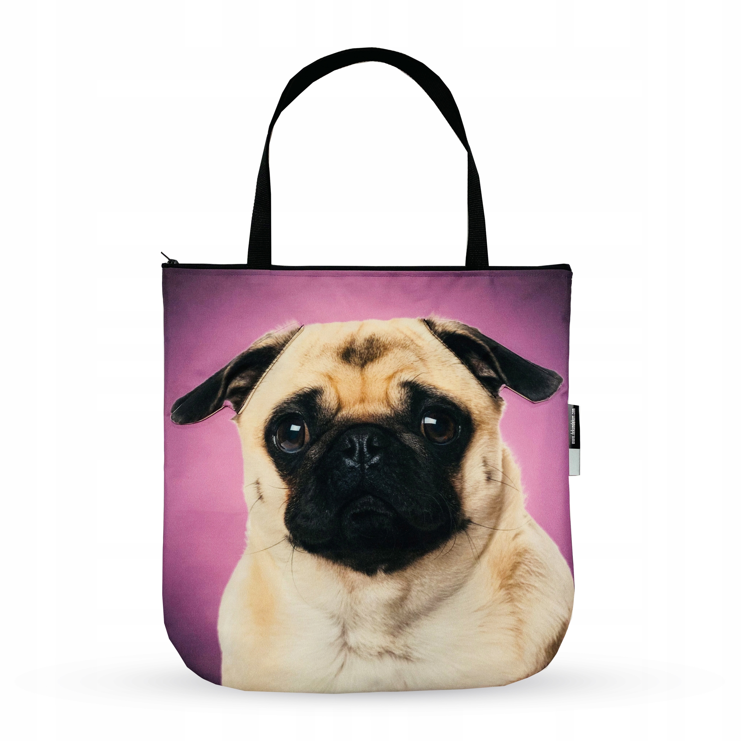 Taška 3D taška se psem Mops mopsem velká dárek