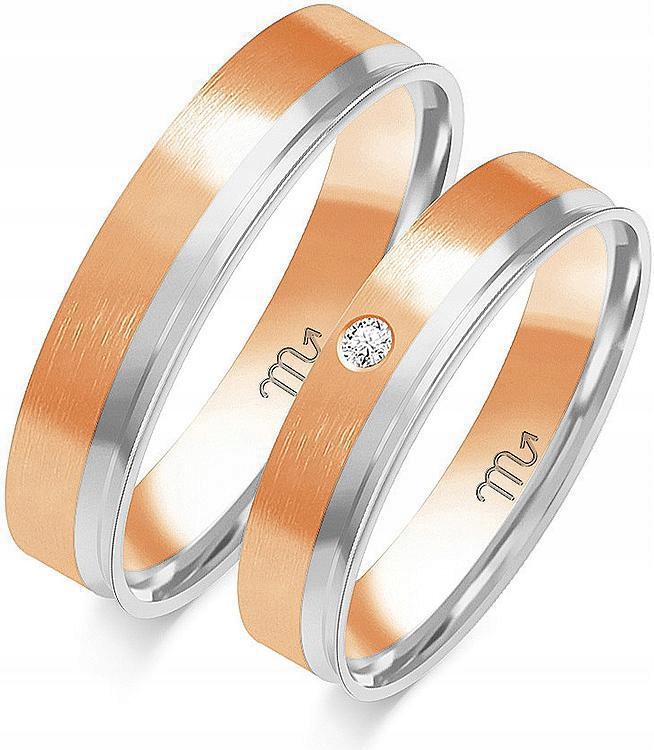 Zlatý snubní prsten gravírovaný 585 r 20 21 22 pro muže, dvoubarevný