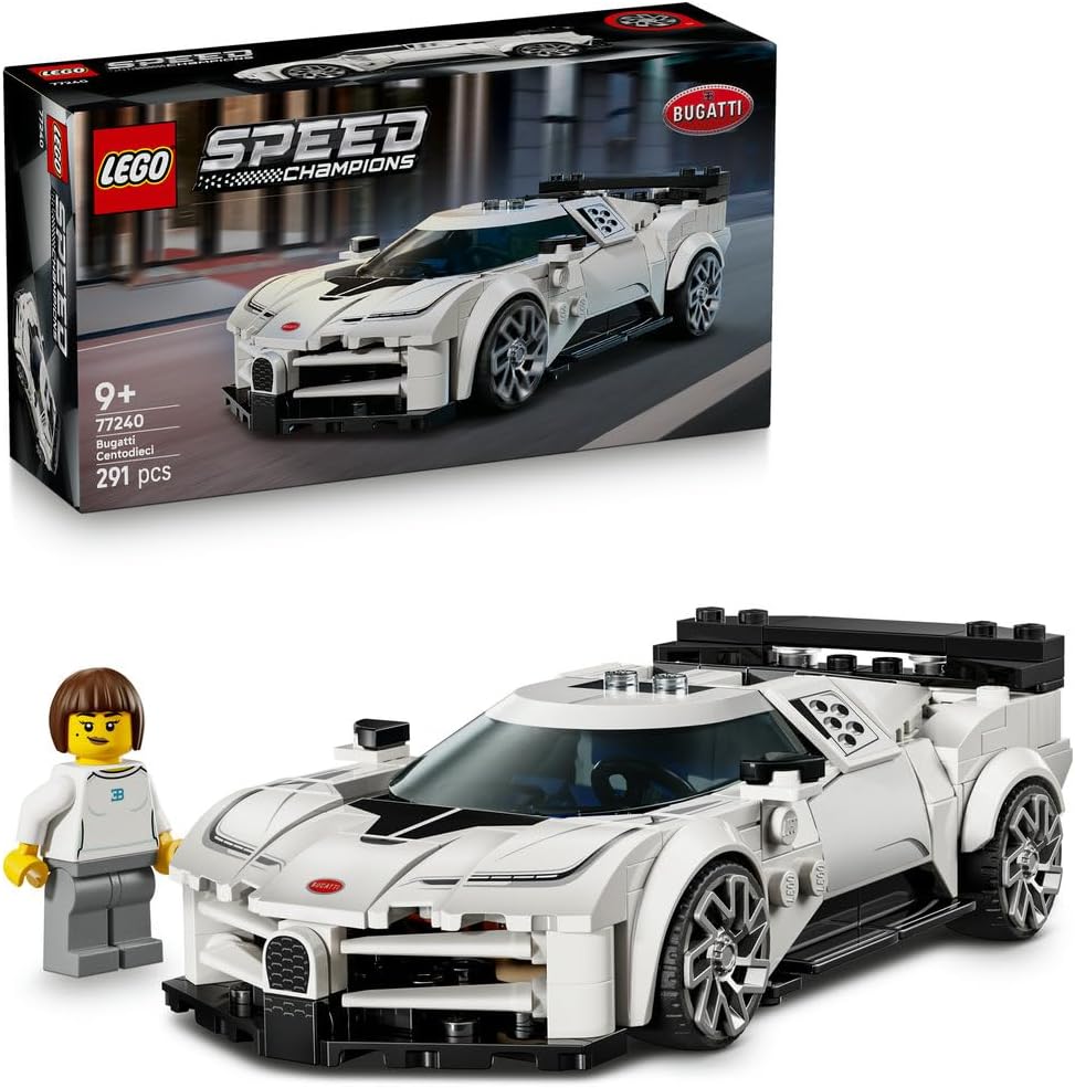 Lego Speed Champions Bugatti Centodieci, sportovní auto s minifigurkou