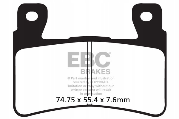 Brzdové doštičky Ebc EPFA296HH Extreme Pro (súprava na 1 kotúč)