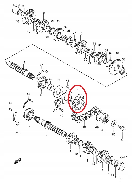 ZĘBATKA PRZÓD 15 z. Suzuki GSF 600 650 1200 BANDIT Producent JT Sprockets