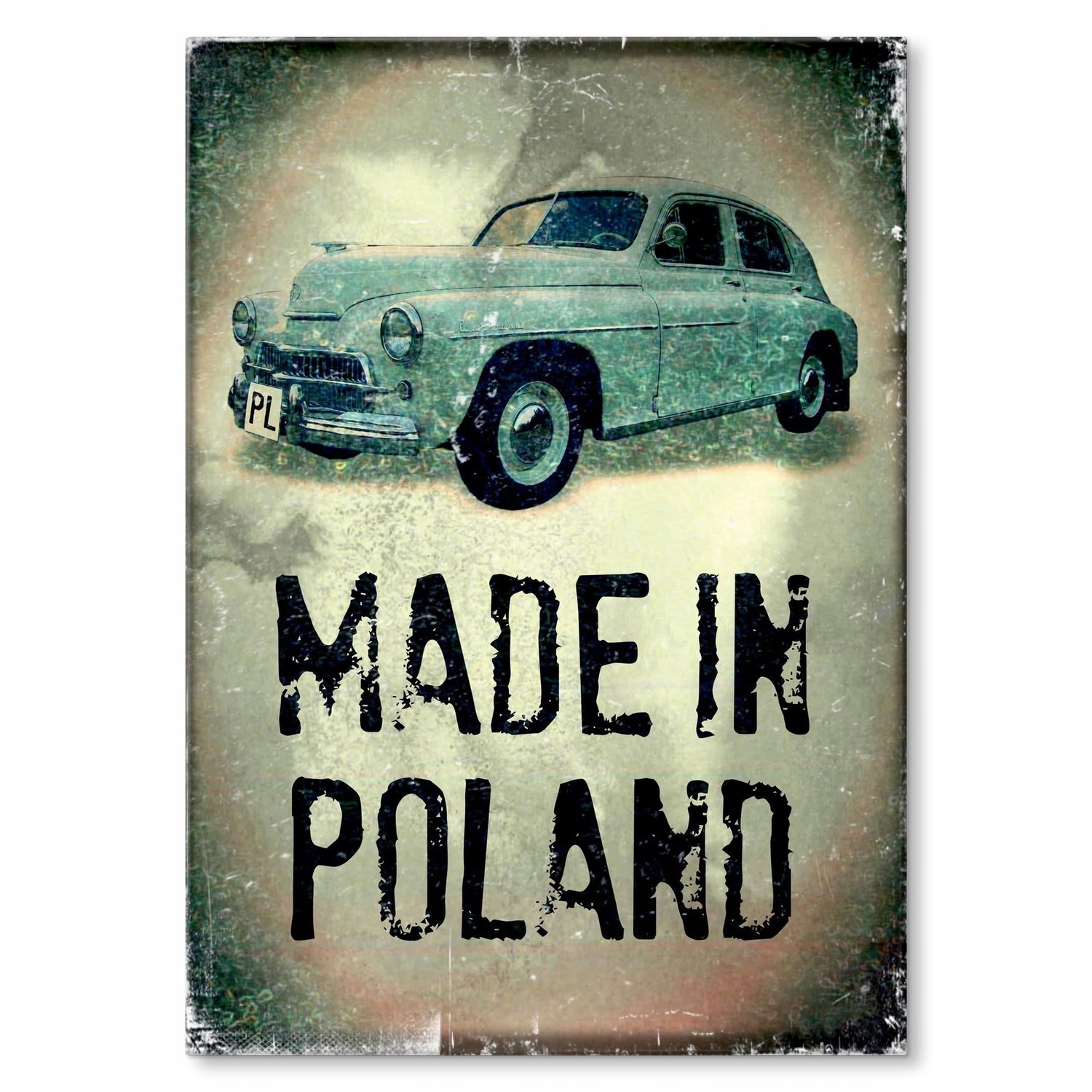 Kovový plakát Varšava Dárek 30 x 42 cm