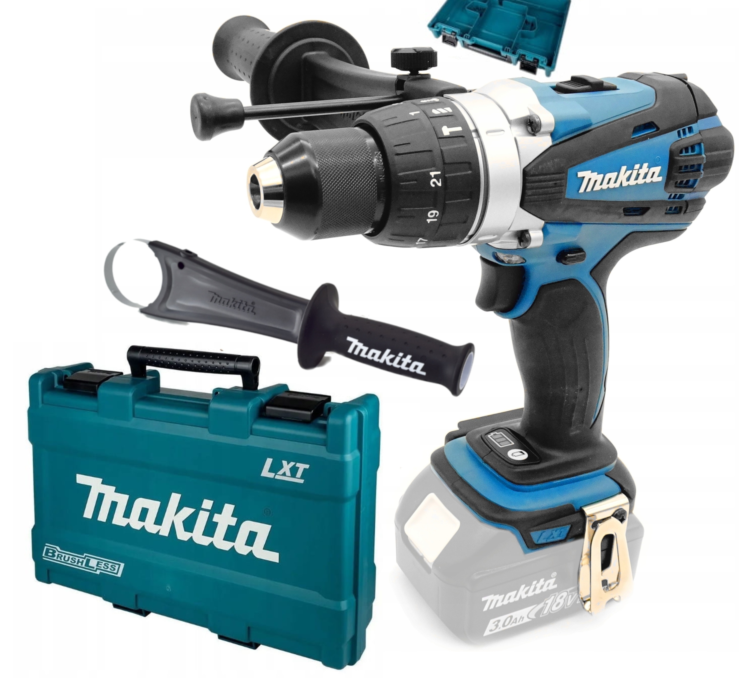 Makita DHP458ZK Wiertarko-wkrętarka udarowa 91nm 18V Li-Ion Body Lxt 2Biegi