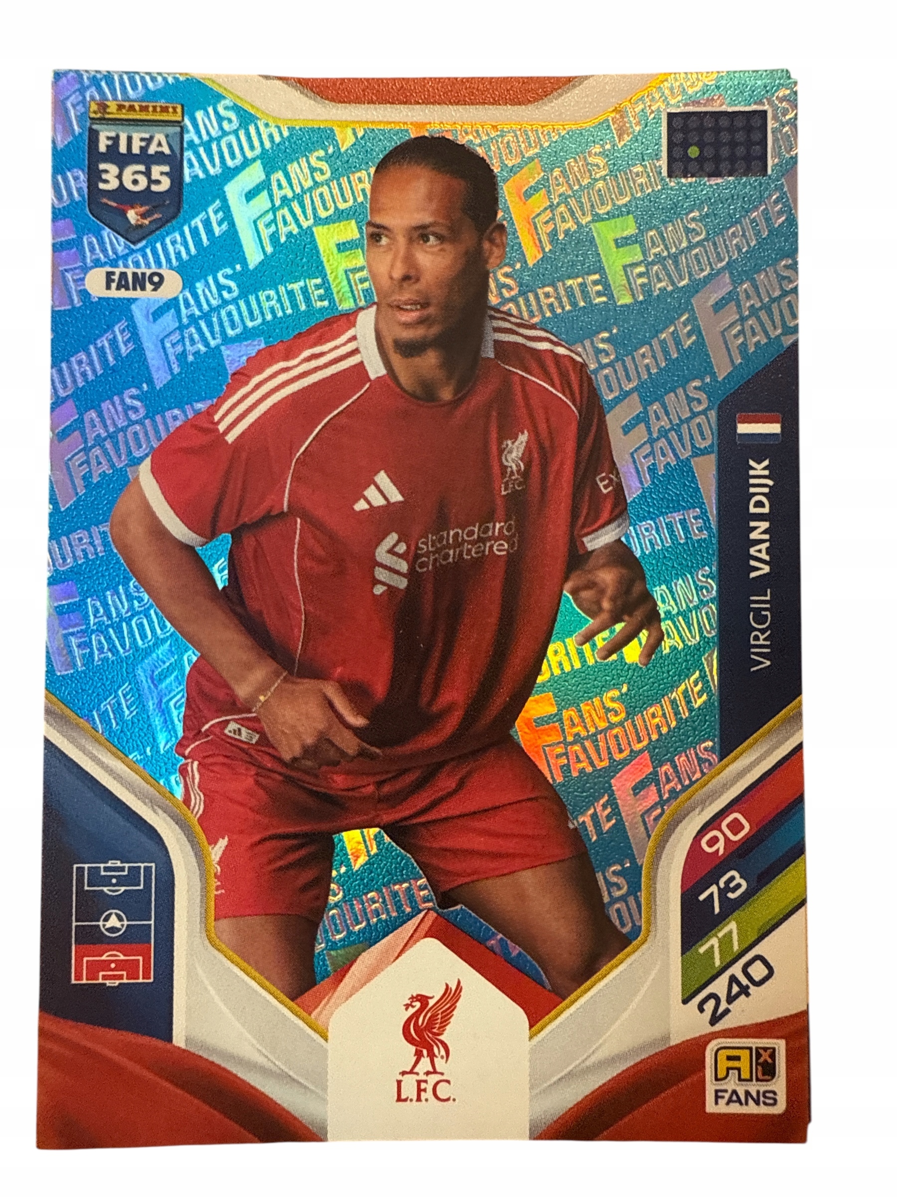 Fifa 365 2026 Adrenalyn XL Panini Fans FAN9 Van Dijk niebieski blue