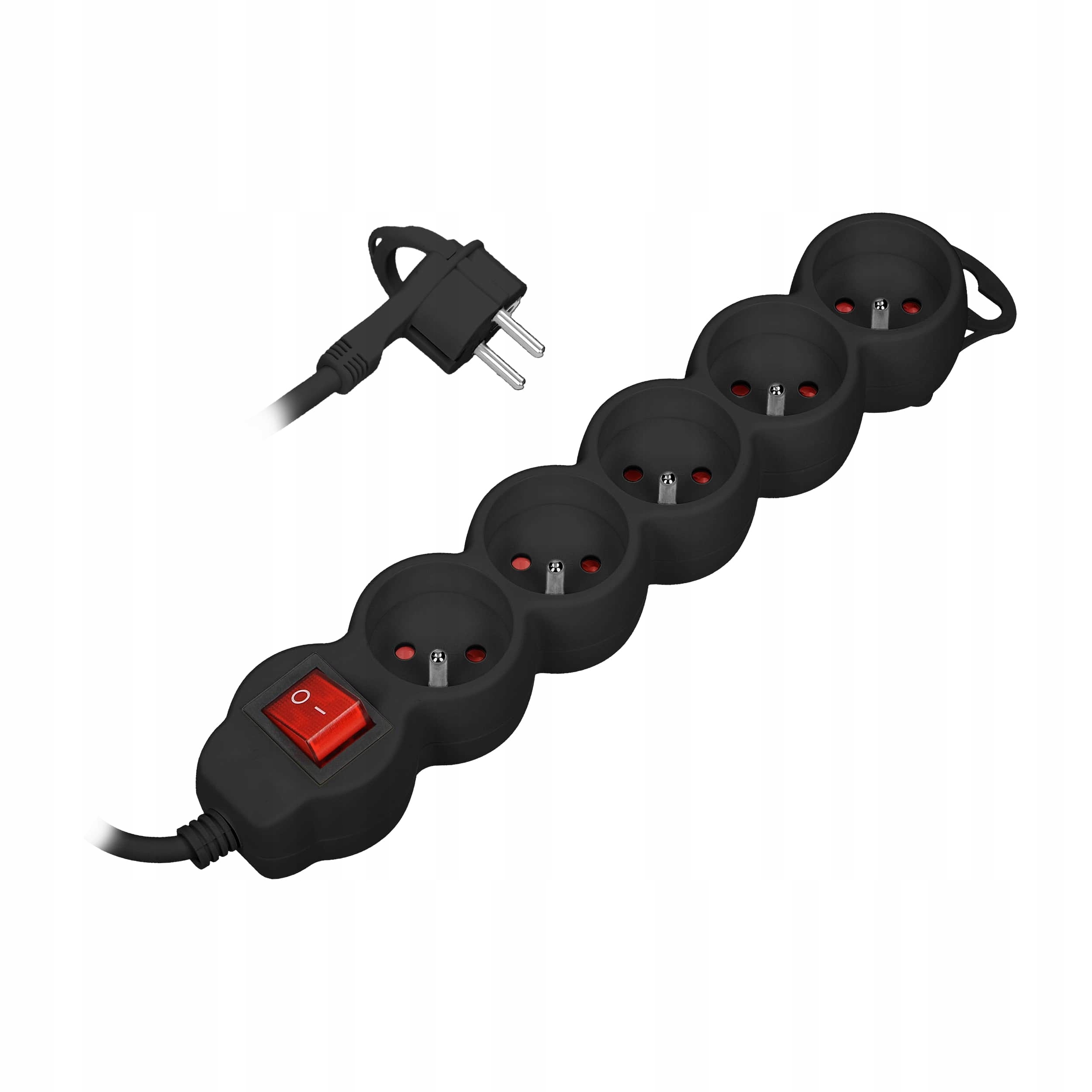 2 x plochá prodlužovací zástrčka 3 m Zásuvková Lišta 5 g