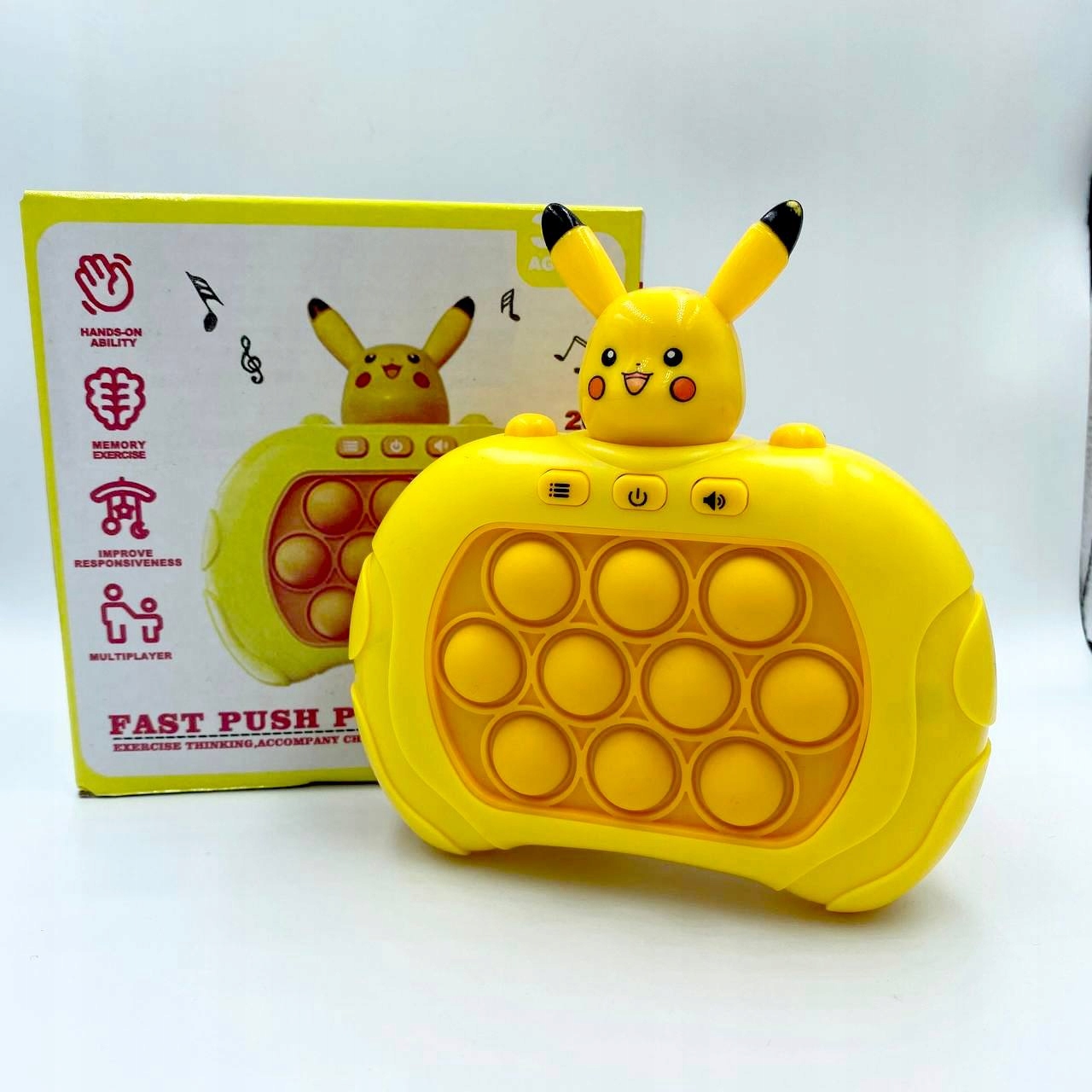 KONSOLA POP IT PIKACHU POKEMON GRA ELEKTRONICZNA Model PIKACHU-1