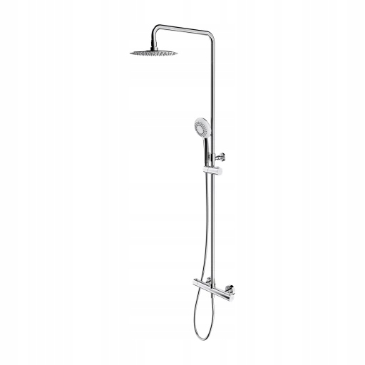 Termostatický sprchový systém na omietku, chrómový lesk