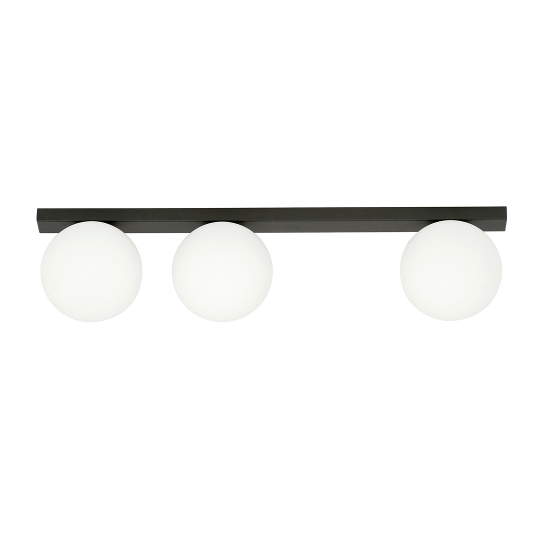 Stropná lampa Emibig 3xE14 40W Fit 3 Black/opál