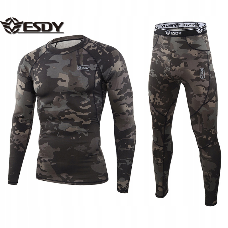 WOJSKOWA BIELIZNA MĘSKA KOMPLET TERMICZNA KOLOR Marka bez marki