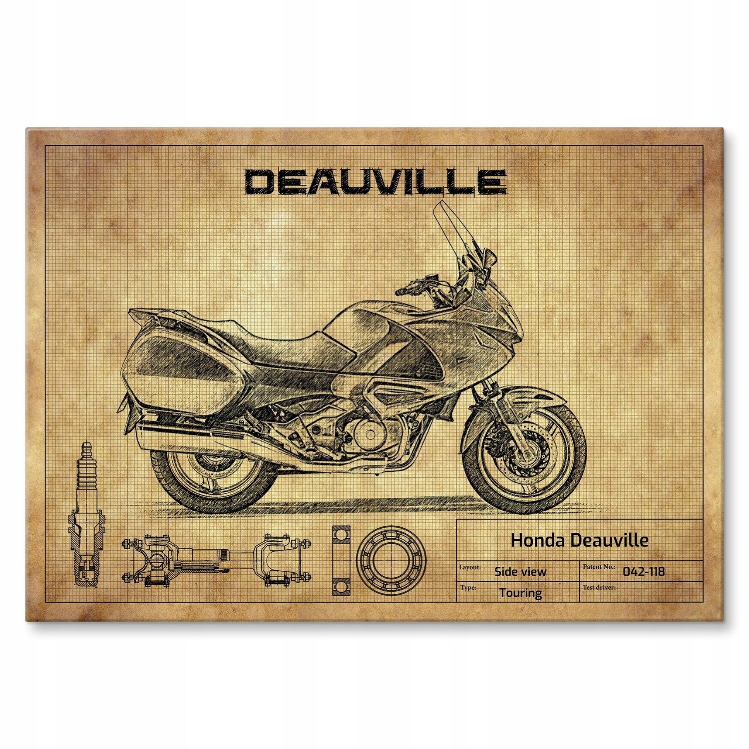Kovový plakát Honda Deauville Szyld Plech 42 x 59,4 cm Dárek