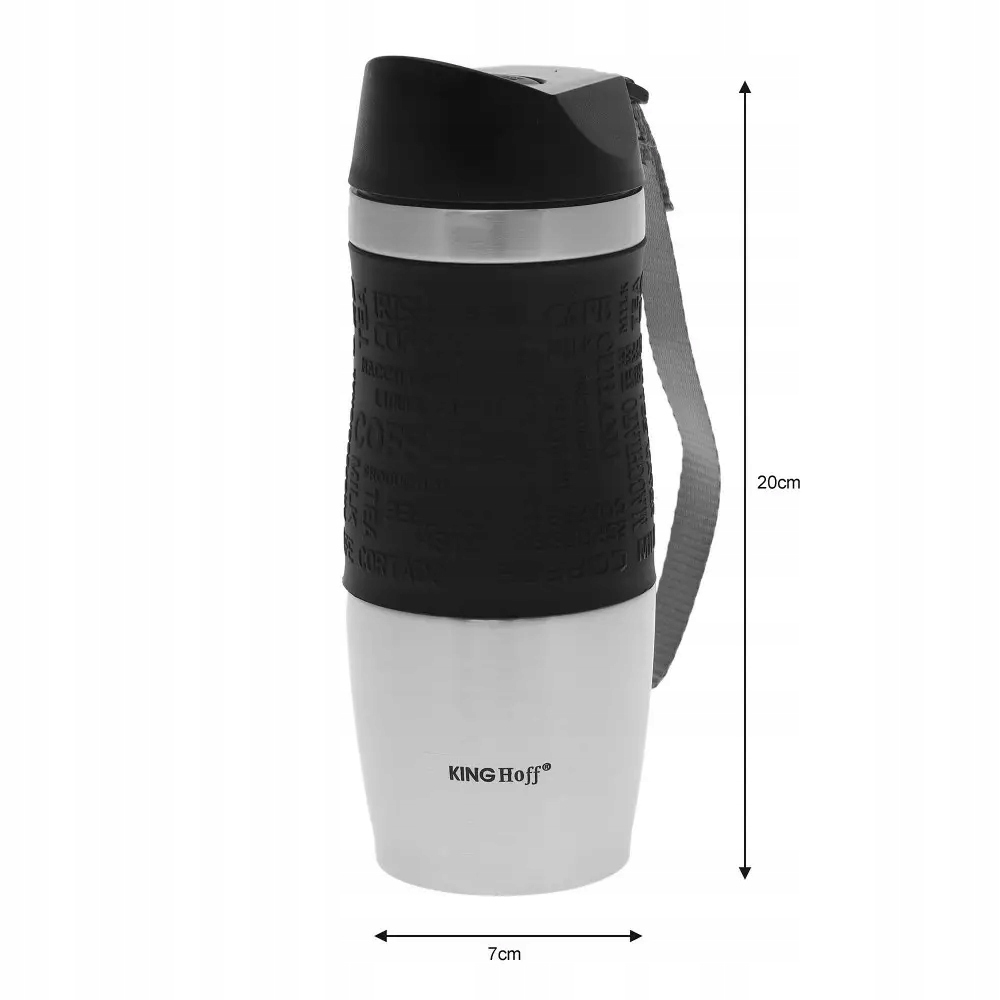Kubek Termiczny 380ML Kinghoff 4176 Czarny