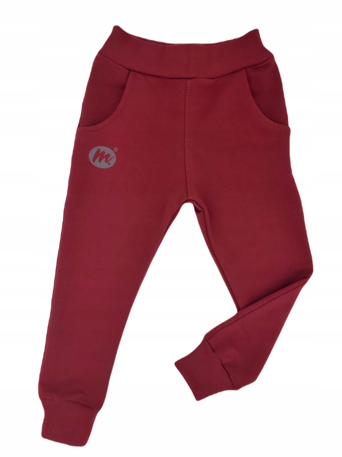 SPODNIE DRESOWE CHŁOPIĘCE BORDOWE 122 MROFI SLIM DRESY JAKOŚĆ