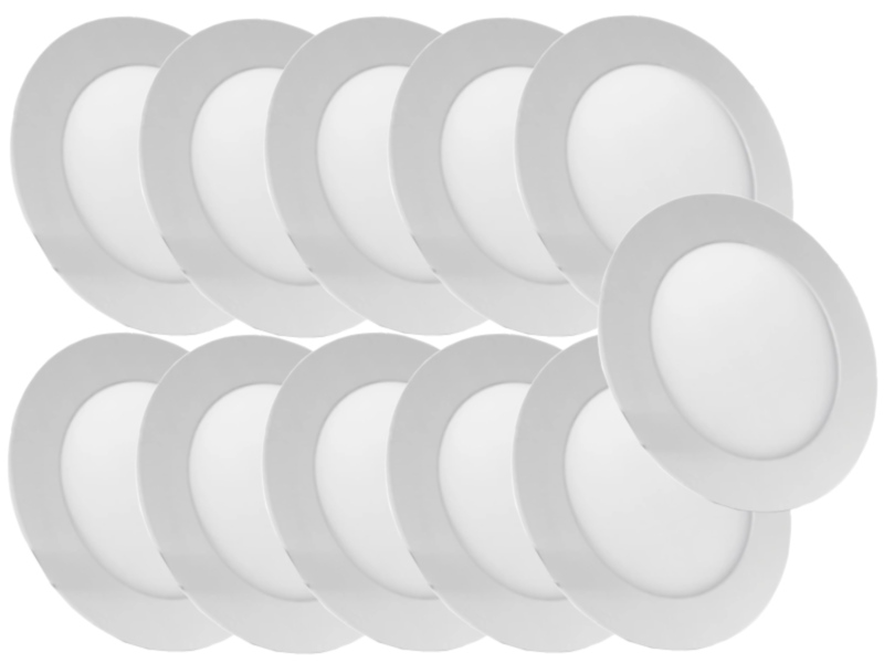 11x Stropní svítidlo Slim Led panel 6W Studená barva 6500K