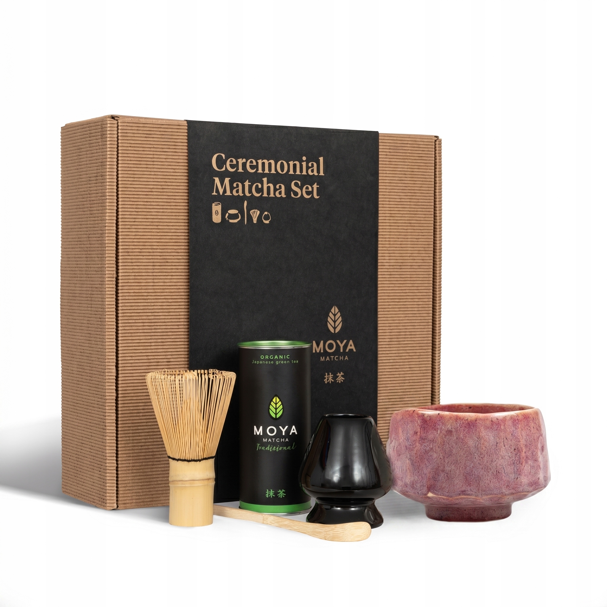 Ceremoniální sada na matcha Moya Matcha Tradiční a šálek Botan