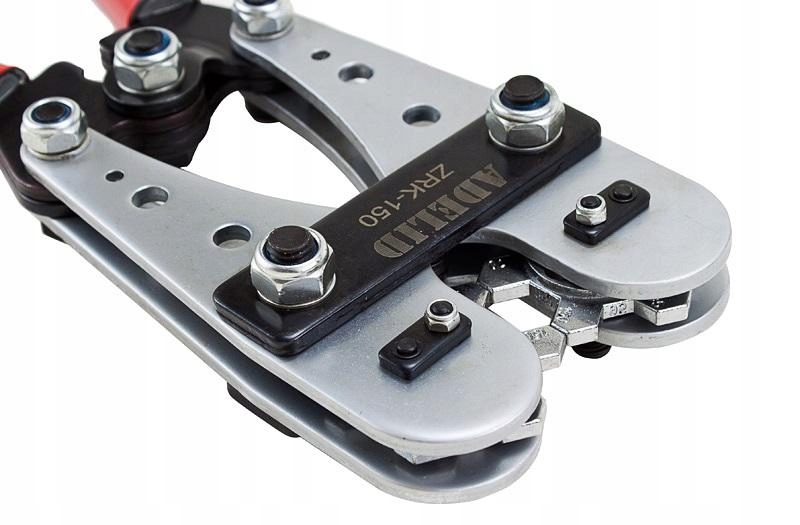 ZACISKARKA PRASKA DO KOŃCÓWEK KABLI TULEJEK PRZEWODÓW KONEKTORÓW 6-50 MM Kolor czerwony