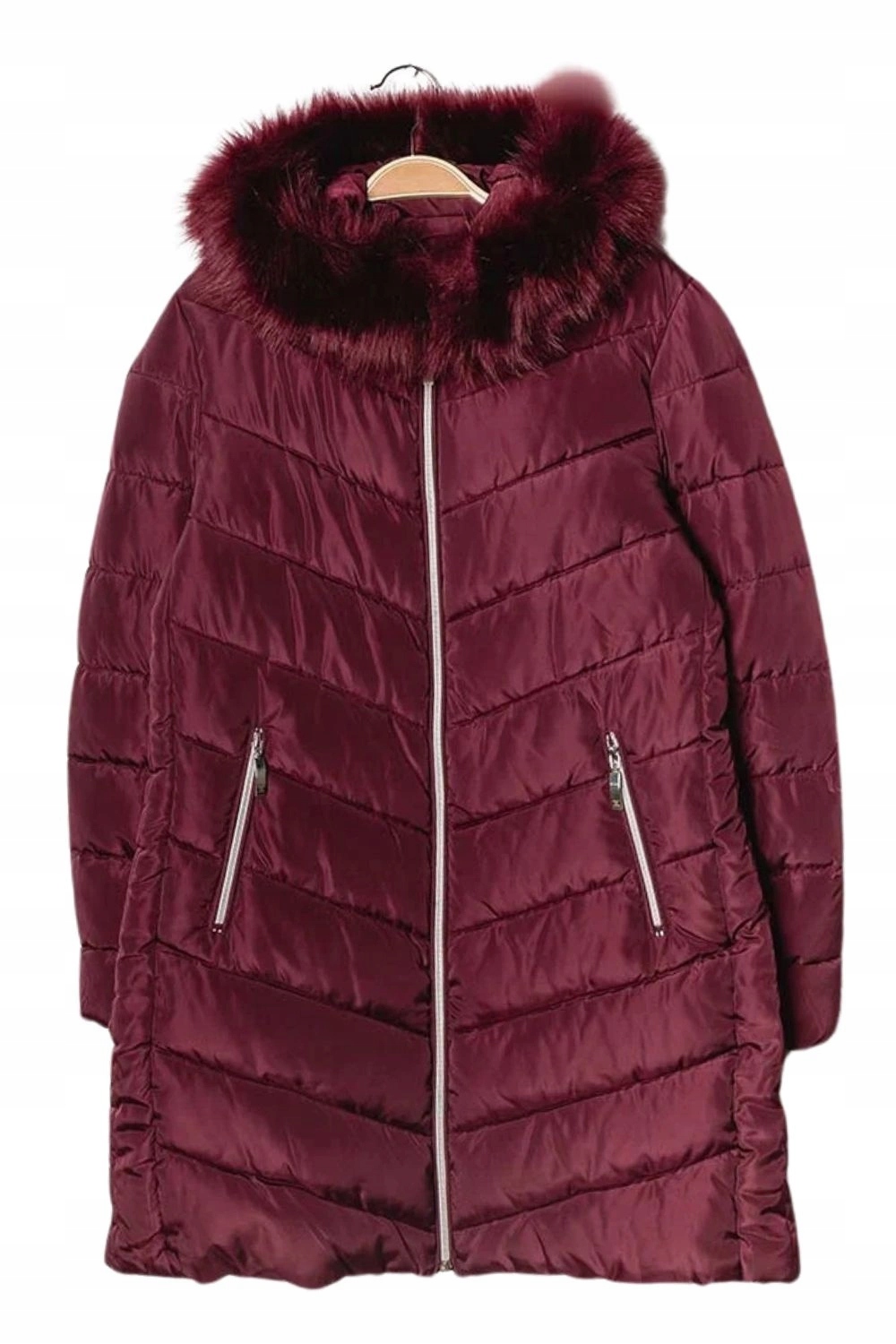 Dámský kabát Zelia módní, vínově prošívaný, zateplený vel. XXL