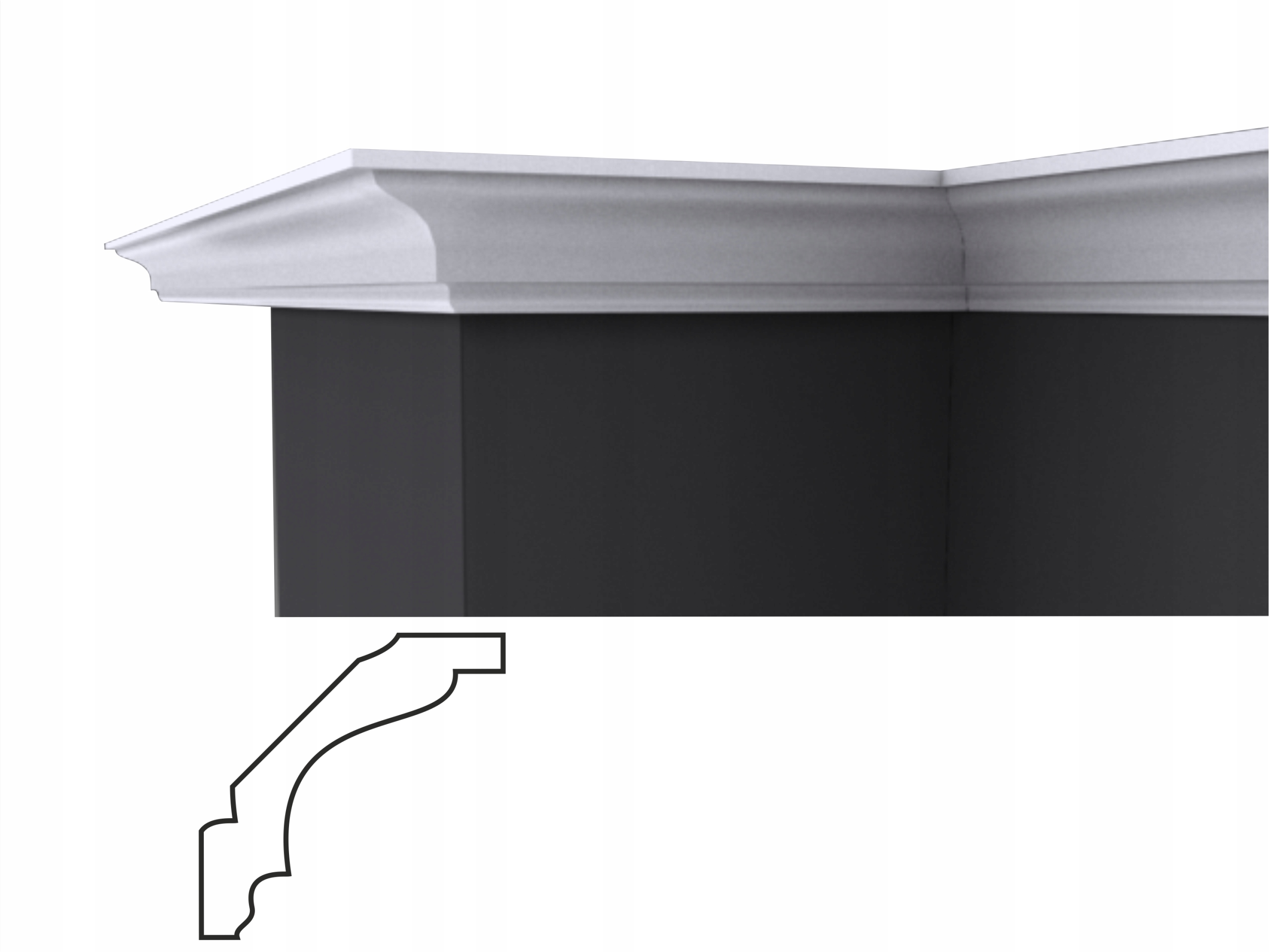listwa przysufitowa F-4 XPS sztukateria 150x150mm