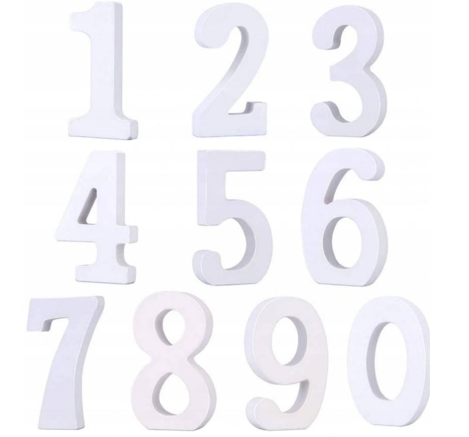 LITERY CYFRA DREWNO 11cm ŚLUB WESELE DEKORACJA 3D Marka inna marka