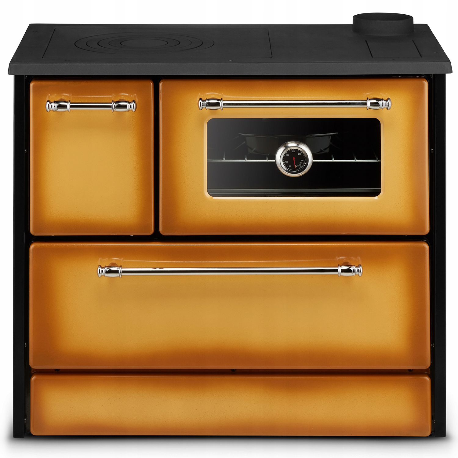 Uhlíková kuchyně kozí litinová vlnovka na dřevo Omega smaltovaná 9 kW