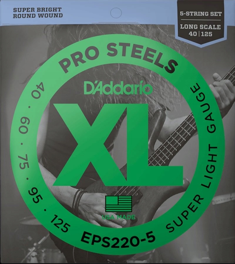 Struny D'addario ProSteels EPS220-5 (40-125) 5str.