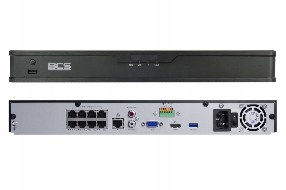 Ip rekordér BCS-P-NVR0802-4KE-8P-II 8-kanálový, 8x PoE Bcs Point
