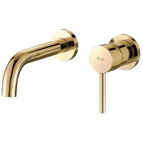 Umývadlová Podomietková Batéria Lungo Zlatá Box Výpredaj Rea