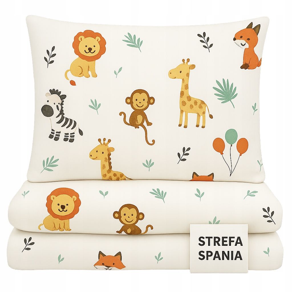 POŚCIEL 100x135 DO ŁÓŻECZKA DZIECIĘCA NIEMOWLĘCA 2 ELEMENTY BAWEŁNA 100% Długość kołdry 135 cm