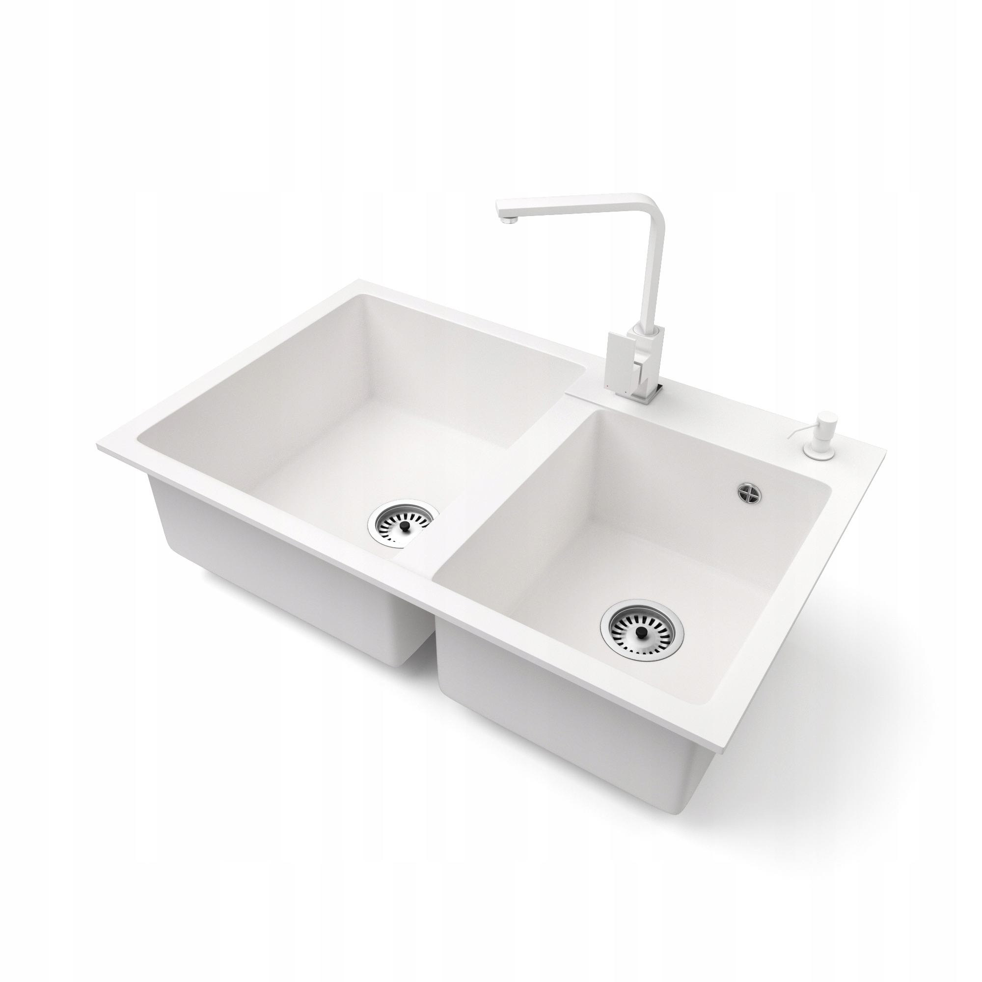 Kuchyňský dřez Granitový Velký Dvě komory baterie