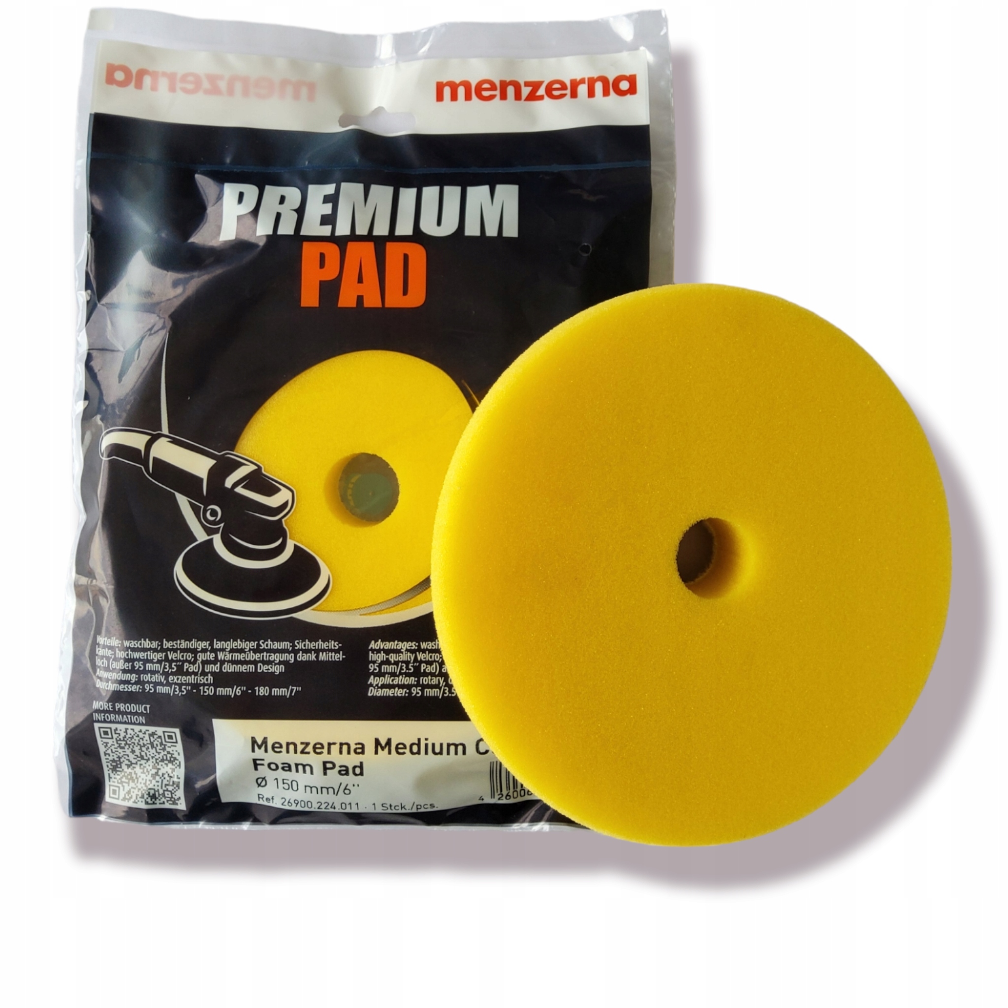 

Gąbka polerska Menzerna 150 x 30 mm żółta