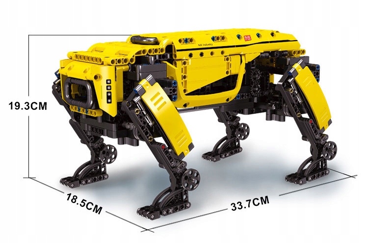 ROBOT KLOCKÓW ZDALNIE STEROWANY PIES RC 886 ELEMENTÓW MOULD KING Seria Pies robot RC Mould King 15066s Technic