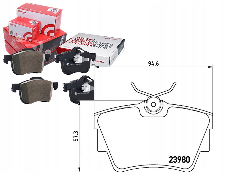 Brzdové Destičky Renault Trafic 01- Zadní Brembo