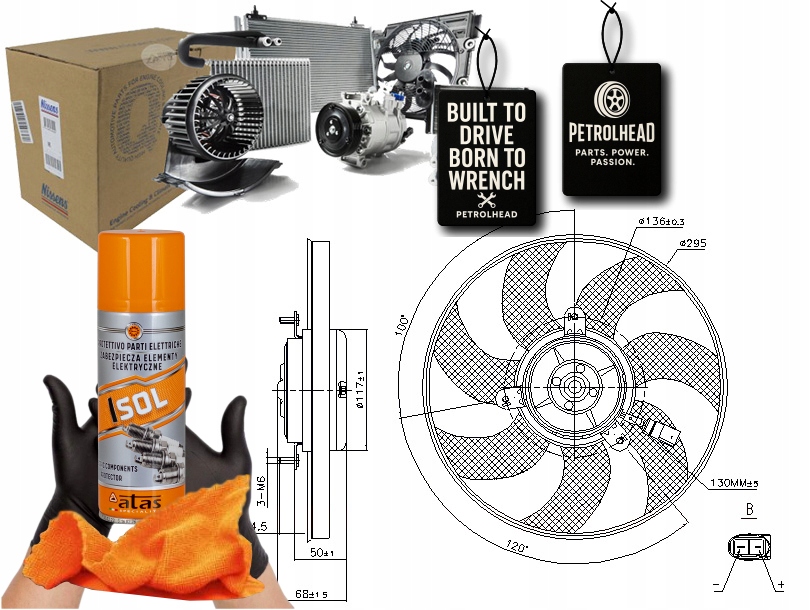 Ventilátor Chladiče P Audi A1 A3 Tt Seat Altea Altea #Petrolhead Pro+ Kit4