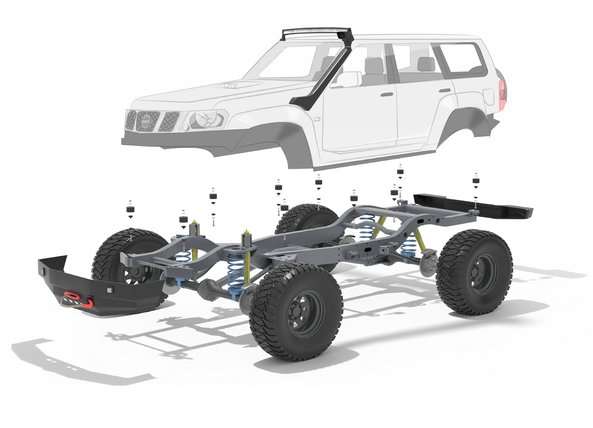 Nissan Patrol Gu4 Body Lift 50mm Lift 2 cale / wersja 5 drzwiowa ZL590 EAN (GTIN) 5905982000381