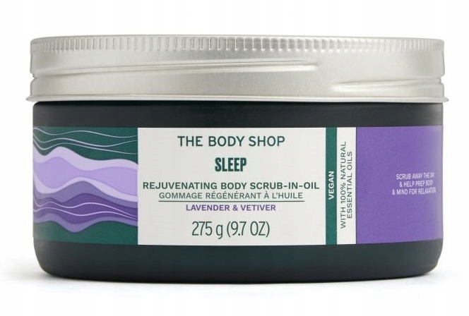 Lavender & Vetiver Sleep Body Scrub in Oil Peeling Lawenda
