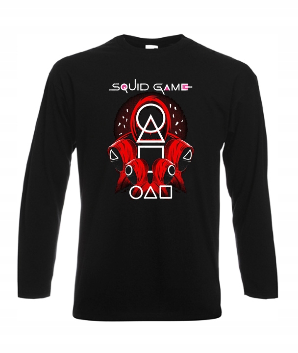 

XXL Long Bluzka Męska Squid Game Serial Gra Wzory