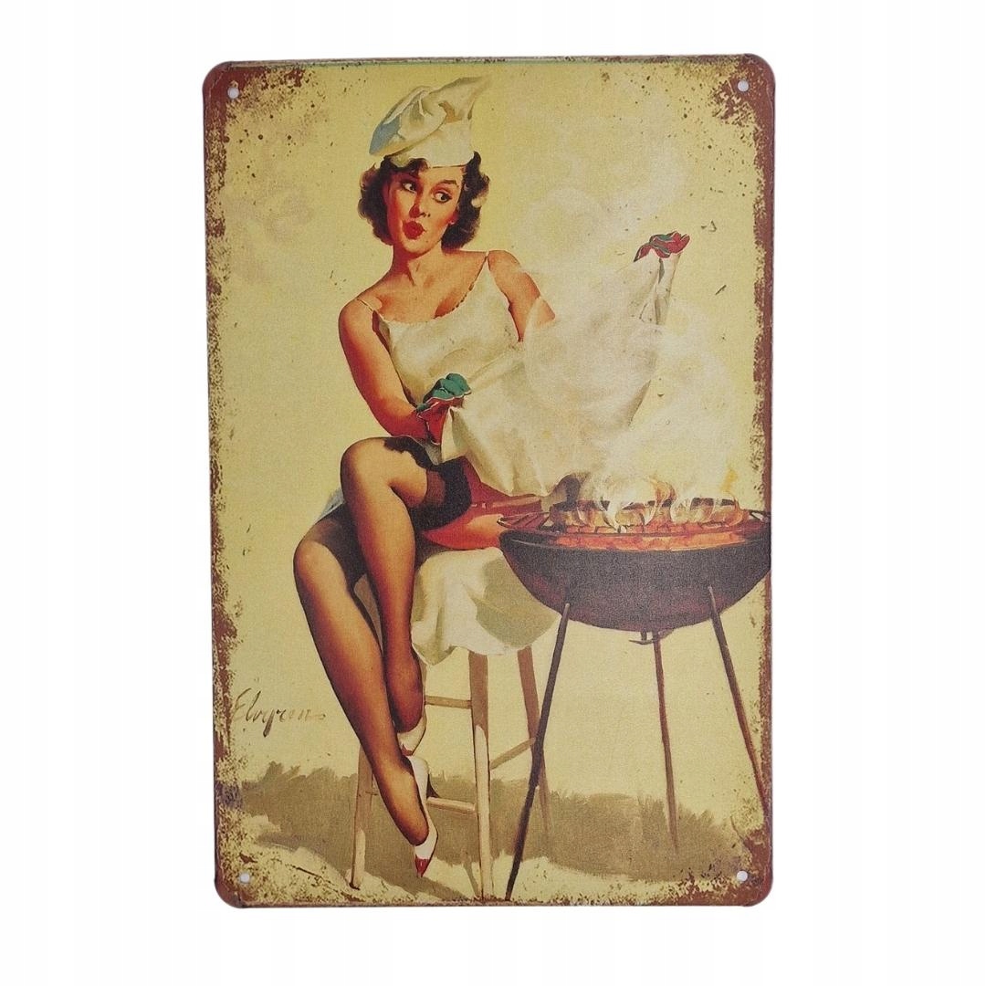 

Tabliczka Ozdobna Blacha Vintage Grill Sukienka