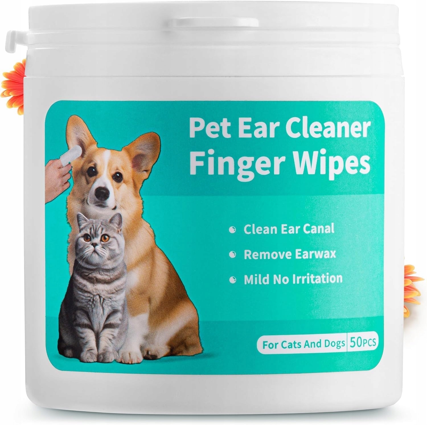 Ubrousky Na Čištění Uší Pro Psy A Kočky Hypoalergenní Na Prst 50 Ks